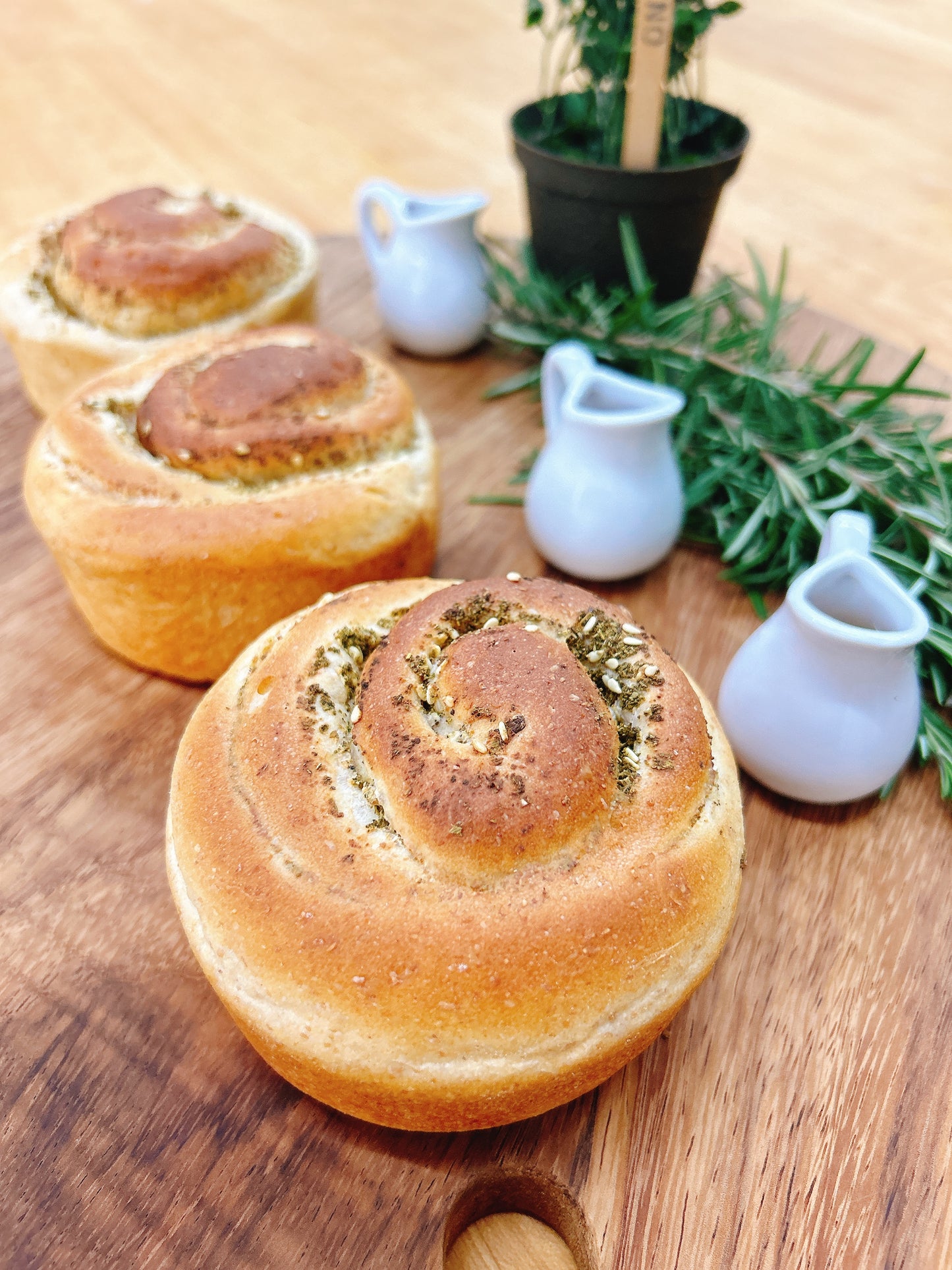 Rol integral de zaatar y queso ricotta