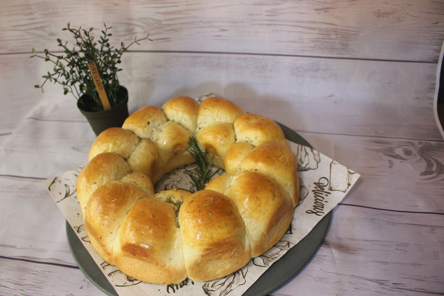 Pan de orégano y queso