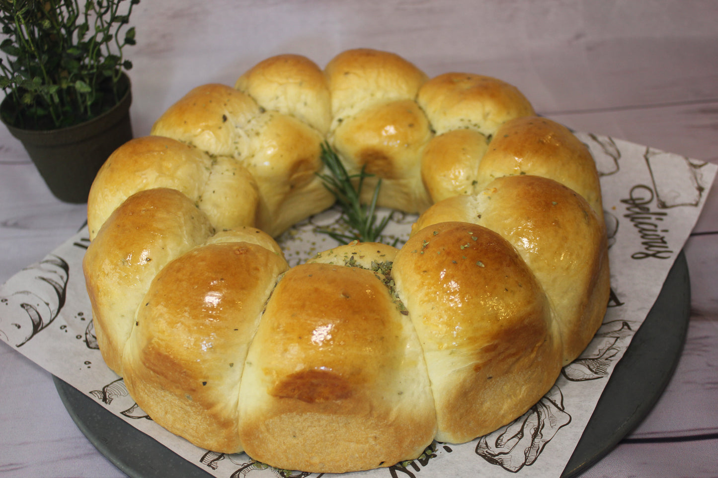 Pan de orégano y queso